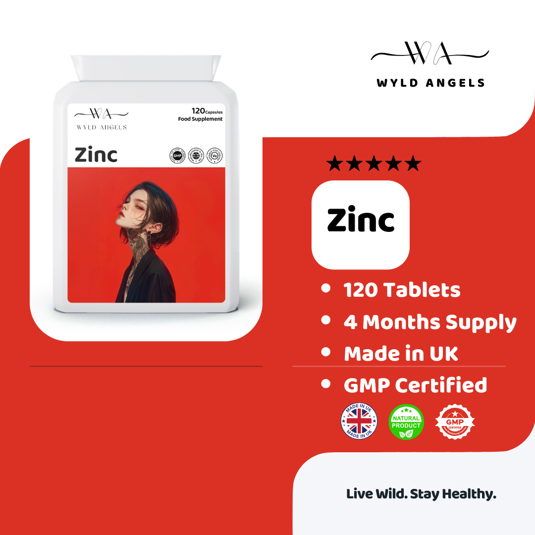 Zinc | 120 Capsules | 4 Months | Made in UK | GMP Certified |