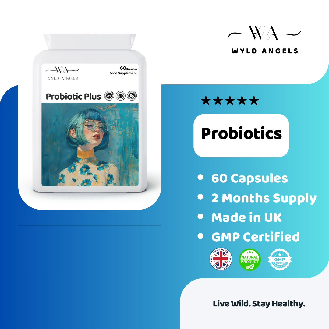 Probiotics Plus | 60 Capsules | 2 Months | Made in UK | GMP Certified |