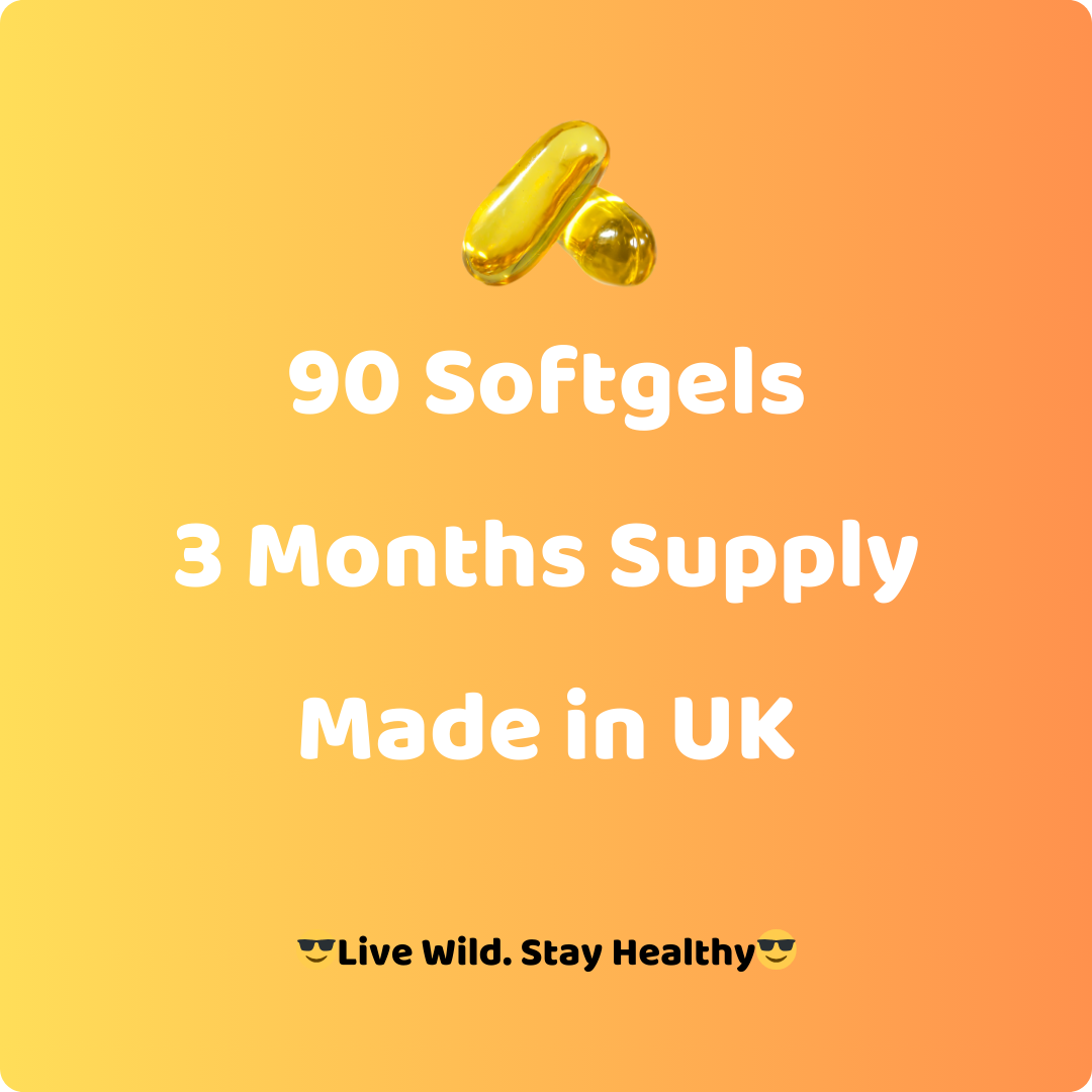 Omega 3 | Food Supplement | 90 Softgels | 3 Months Supply | Made in UK | GMP Certified |